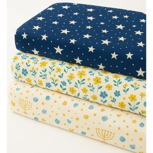 Three Pack Baby Crib Fitted Sheets NWT